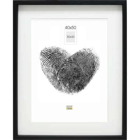 Cadre Bois Noir pour Objets Format 40x50cm S223K2P1 (1/5)