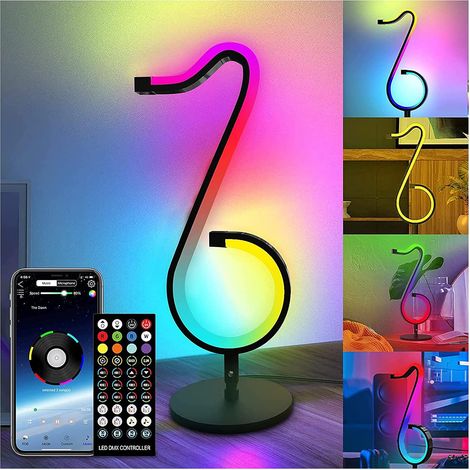 Lampe de Table LED RGB Intelligente Contrôle App Télécommande Ambiance (1/4)