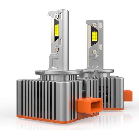 Phare LED D1 55W 12V Projecteur Longue Portée, Corps en Aluminium Aéronautique, Étanche IP68, 40000 Heures, Kit de Phare Additionnel pour Voiture (1/4)