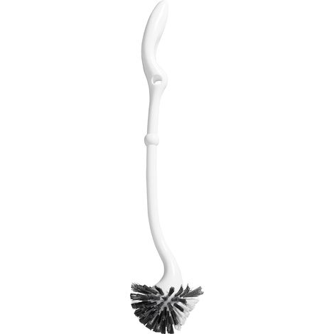 Haug Brosse WC ronde avec surface anti-rayures et manche recourbé pour le nettoyage du siphon (1/5)