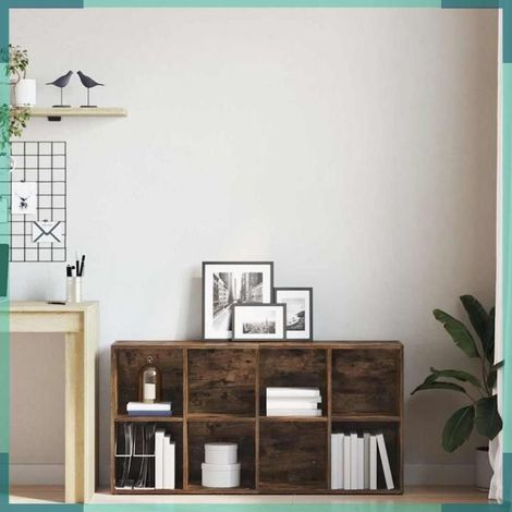 Bibliothèque/Buffet - 815249 - Chêne fumé - 66 x 30 x 130 cm - Bois d'ingénierie (1/5)