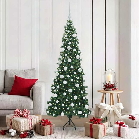 Eckiger künstlicher Weihnachtsbaum Grün 180 cm PVC und Metall