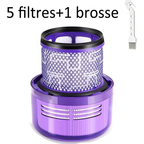 5 Pack Filtres pour Dyson V11 Absolute Extra Pro, V11 Torque Drive Animal, V15 Detect sans fil Aspirateur SV14 SV17 SV22 Hepa Filtre de Remplacement Lavable Remplace DY-970013-02 (1/4)