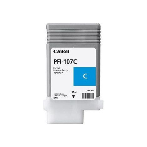 Cartuccia d'inchiostro originale Canon PFI-107C Ciano per ImagePROGRAF 680/685/780/785, garanzia Italia