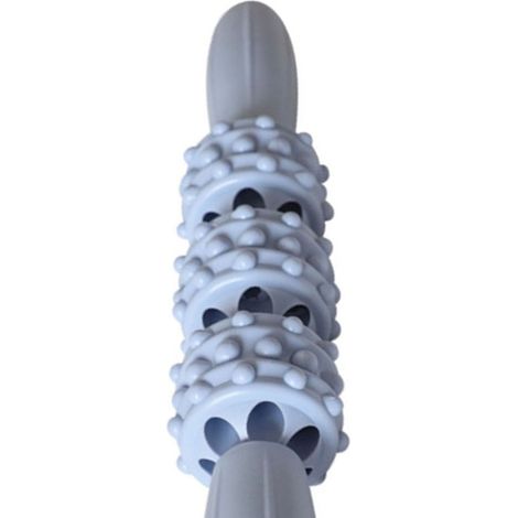 Muskelmassage-Rollerstab mit beweglicher Spitze, aus PP-Material, Massagerolle, geeignet für Fitness, zur Linderung von Muskelschmerzen und zur Förderung der Entspannung, blau. (1/4)