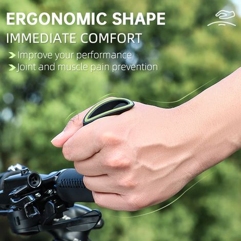 Extrémités de guidon de vélo ergonomiques antidérapantes pour guidon de 21,8 à 22,2 mm (1/5)