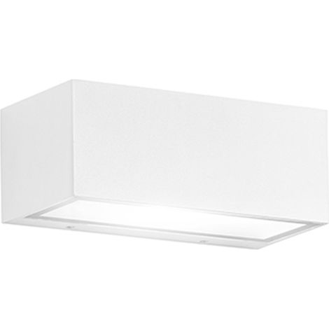 Applique Da Esterno Contemporaneo Step Alluminio Bianco 2 Luci E27
