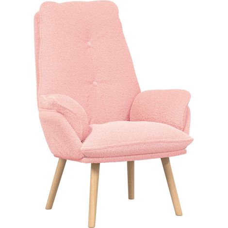 Fauteuil relax Fauteuil Rose 69 x 74 x 93 cm Tissu Sherpa (1/5)