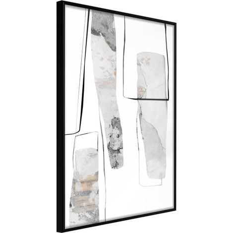 Affiche Murale Encadrée "Stalagmite and Stalactites" 21 x 30 cm Noir