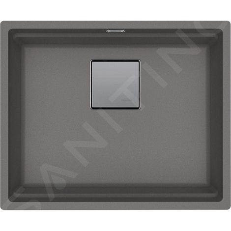 Franke Kubus 2 - Évier en fragranit KNG 110-52, 56x46 cm, pierre grise 125.0641.422 (1/3)