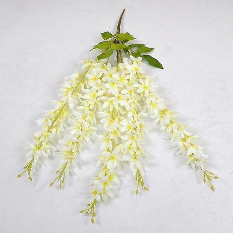 Guirlande florale décorative lilas glycine, guirlande de fleurs de lilas, décoration de mariage, plante suspendue pour la maison et les fêtes.blanc (1/5)