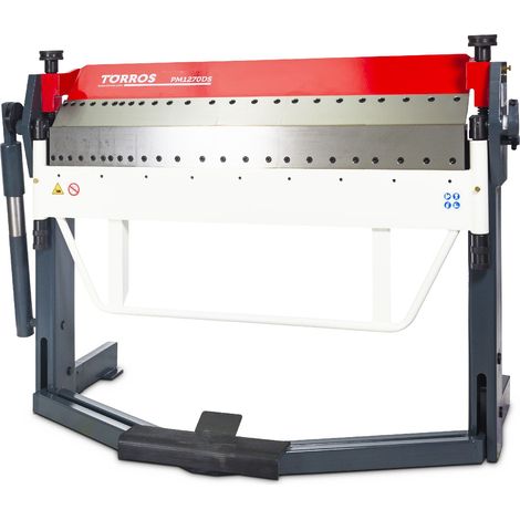 Torros – Plieuse de tôle manuelle 1270 mm – Épaisseur 2 mm – Angle 0-135° – Butée de longueur – PM1270DS