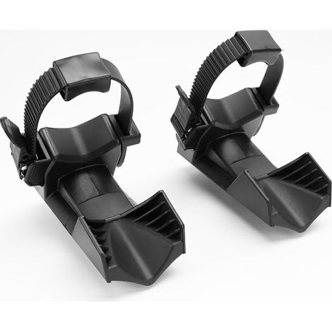 Lot de 2 butées de roue pour porte-vélos, pour pneus jusqu'à 2,35", noir, accessoires de porte-vélos arrière pour VTT et vélo de route (1/5)