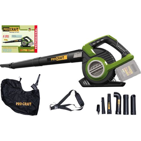 Soffiatore e aspiratore per foglie a batteria Procraft VB20 40 V (2x 20 V) Brushless Solo - senza batteria, senza caricabatteria (1/5)