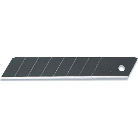 OLFA LB-6B PACK DE 6 CUCHILLAS TROCEABLES 18 MM PLATEADAS MEDIDAS 50 cuchillas de 18 mm. color Negro en Cajita plástico
