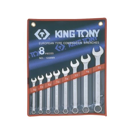 KING TONY - Trousse de 8 clés mixtes 10:14-17-19-22mm