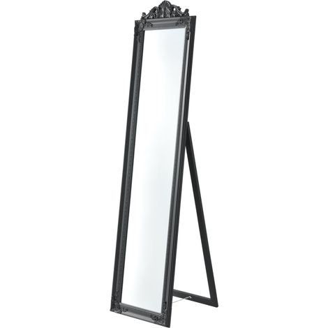 Specchio da terra inclinabile 160 x 40 cm grigio scuro 030007963