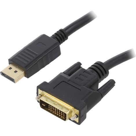 Cable DisplayPort male DVI-D male 1.8m - noir