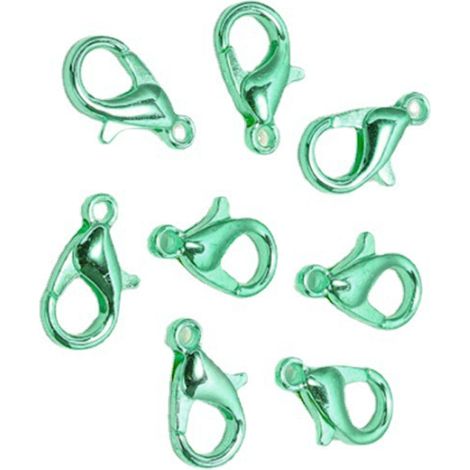 Attache mousqueton robuste 200 pièces en alliage de zinc 0,5x0,2 pouce, fermoir crabe polyvalent simple, couleur rhodium, idéal pour bijoux et bricolage (1/5)