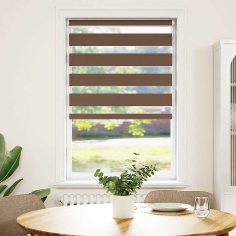 Maison Exclusive - Store zèbre marron 85x150 cm largeur du tissu 80,9 cm polyester