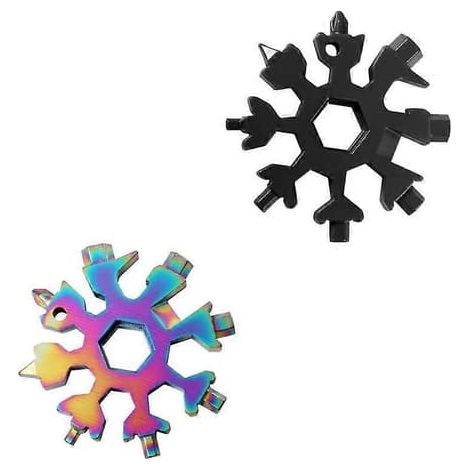 Lot de 2 clés à neige multifonctionnelles, outils de déneigement portables, tournevis octogonaux combinés, outils de quincaillerie pour l'extérieur, clés à neige B (1/5)