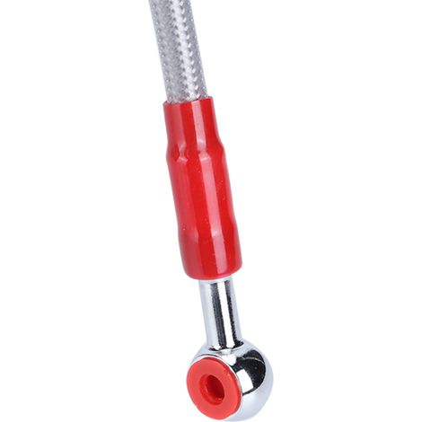 Universeller Motorradbremsschlauch aus Edelstahlgeflecht, Kraftstoffleitung, 45 cm Länge, grau (1/3)