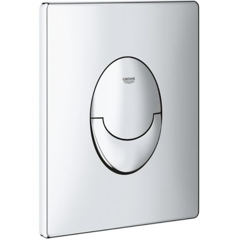 Grohe – Plaque de commande WC chromée – Système double touche – Dimensions 156 x 197 mm – Matériau ABS – Technologie EcoJoy – 38964000