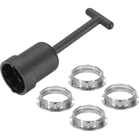Kit Bagues de Douille Lampe G9 4 Bagues Alliage Zinc Argenté 95 mm Adaptateur de Support d Abat Jour en Alliage de Zinc de 95 x 27 x 27 mm 20 mm de 20 (1/4)