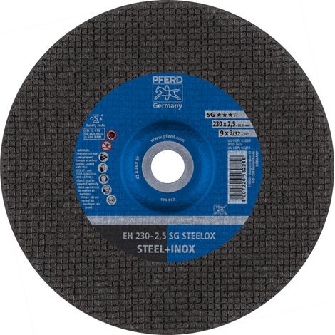 PFERD TOOLS Trennscheibe EH 230x2,5x22,23 mm gekröpft Leistungslinie SG STEELOX für Stahl/Edelstahl 25 Stk (1/4)