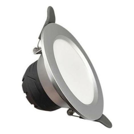 Spot led 6w encastrÉ diamÈtre 100mm kit argent 5 piÈces 3000k