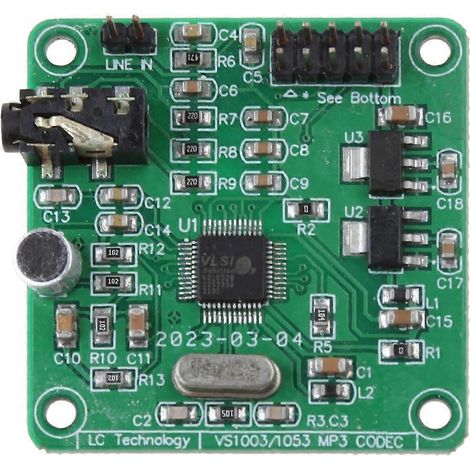 VS1053 MP3-Audioplayer-Modul mit SPI-Schnittstelle, OGG-Codierung und Aufnahmesteuerung
