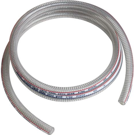 Tube pvc transparent pour jardin 4m 7m tuyau pompe aspiration essence diesel tube pompe a eau tube renforcé spirale (1/5)