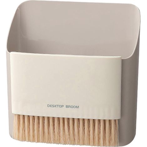 Mini pelle et balayette, mini balai de nettoyage, pelle et balai à main, balai fouet pour enfants, idéal pour le nettoyage du bureau, de la maison et de la voiture.-Gray