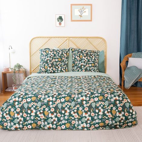 Housse de couette 260x240 Cueillette + 2 taies microfibre (1/5)