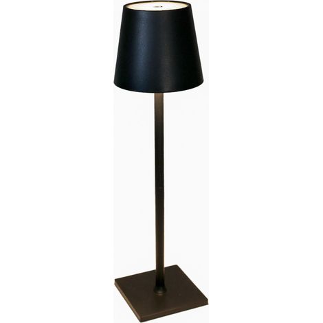 ALPINALUZ Lámpara de Mesa Negro Portátil LED CCT IP44 "TEKA" 1,5W Táctil Intensidad Regulable (1/5)