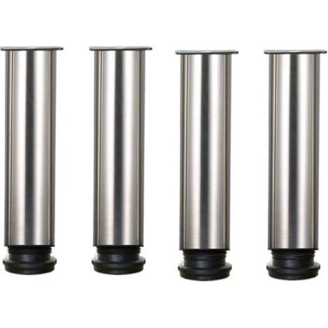 Ensemble de 4 pieds de meubles en acier inoxydable réglables en hauteur pour canapé, table, armoire - (1/4)