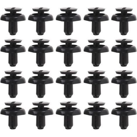 50pcs Clips de Retenue de Radiateur de Moteur de Voiture 5325920030 Compatible avec Avensis Rivets en Plastique Clips de Garniture Automatique Clip de Fixation pour Trou de 7mm, Noir (1/5)