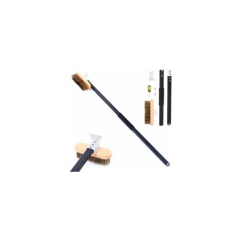 Tigrezy Brosse de Four à Pizza, Brosse en Laiton de Nettoyage de Four à Pizza, Brosse de Gril en Laiton, Grattoir de Gril Brosse de Four Professionnelle, Nettoyeur de Poils en Laiton Grattoir en Acier