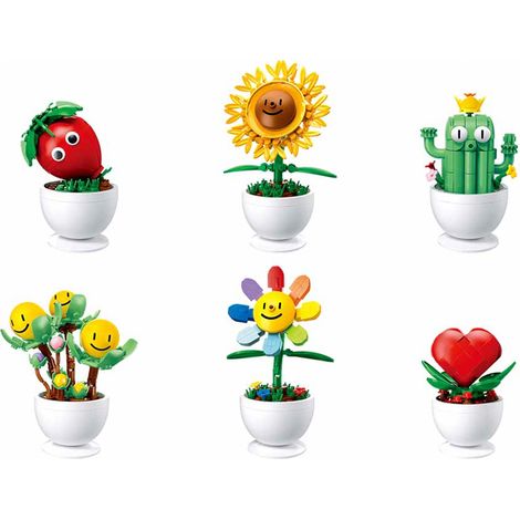 Sluban Blumenblöcke Bunte Blumen im Topf - B1073 (1/4)