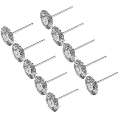 10-teiliges Drahtbürsten-Set, elektrischer Topf, Edelstahl-Bohrmaschinenzubehör zum Polieren und Reinigen (T-Form) (1/5)