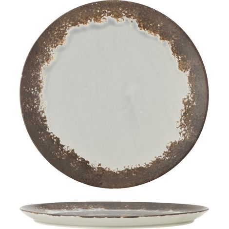Assiette Marron Faïence T26,5 x H2 cm (1/5)