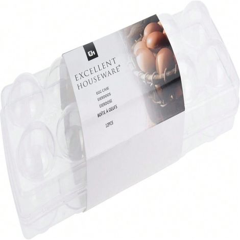 Boîte à œufs en polypropylène transparent 27 x 9 x 7 (1/2)