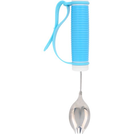 Cuillère Anti-tremblement 2 en 1 avec Sangle Réglable Antidérapante - Aide Alimentaire pour Parkinson, Arthrite, Sclérose en Plaques (1/5)