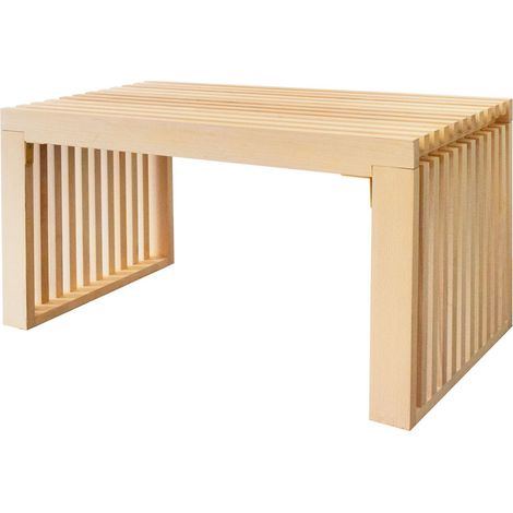 Home Deluxe - Sitzbank aus Holz LORA Natur - 78 cm I Gartenbank , Parkbank, Sitzgelegenheit Holz Sitzbank modern, Sitzbank Kiefernholz, Sitzbank lasiert,