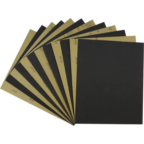 30 feuilles- Papier de verre, papier de verre fin humide, papier de verre de polissage, humide et sec, grain 180 (1/5)