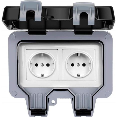 Prise PC IP66 Étanche Anti Poussière Mural Norme Allemande 220-250V 16A 100Mo 50mH Fiche Femelle Mâle Prise Courant Plug Imperméable Etanchéité - Design