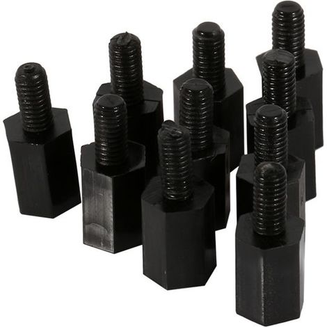 Entretoise mâle femelle M3, kit d'écrous à vis hexagonaux en nylon, avec inserts filetés M3 M4, pour assemblage de matériel 6 mm 8 (1/3)