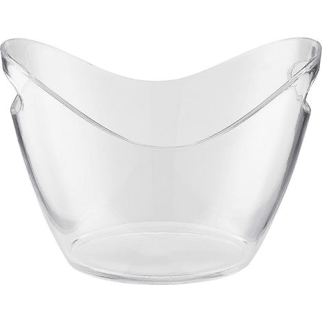 Seau à glaçons 4L en acrylique transparent avec poignée portable pour buffets, barbecues, camping et pique-nique (1/5)