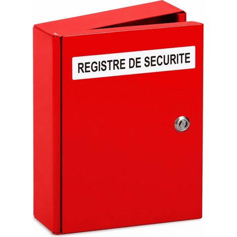 Armoire rouge pour registre de sécurité – Serrure triangle (1/2)
