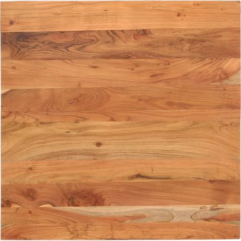 Dessus de table-Plateau de table de remplacement 80x80x2,5 cm carré bois massif d'acacia (1/5)